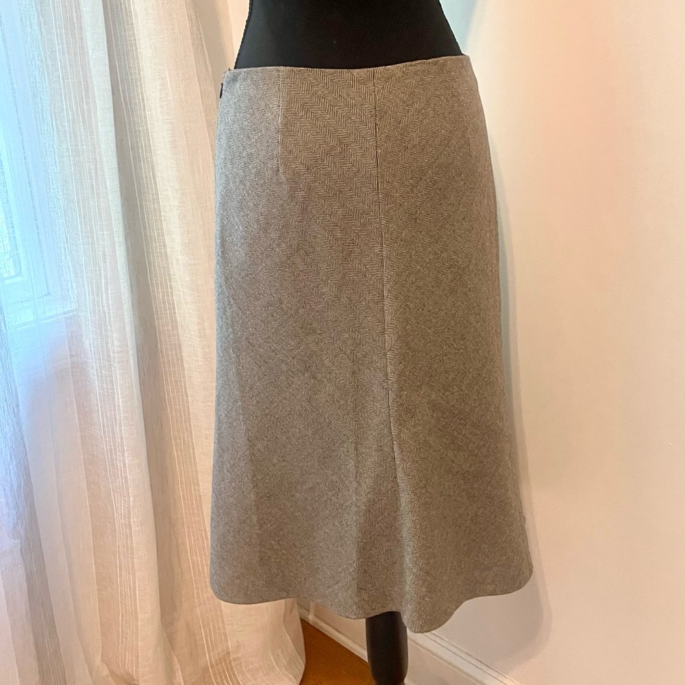 Banana Republic Gray A-Line Wool Blend Skirt